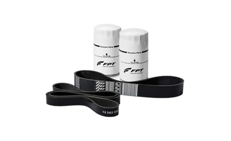 Kit de mantenimiento FPT: dos filtros de rosca y una correa de accesorios